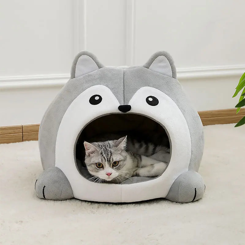 Soft Cat Bed Sofa – Cozy Cave House for Small Pets