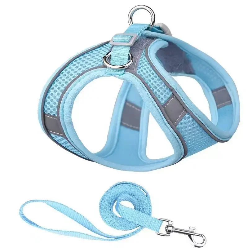 Dog Harness Leash Set – Vest Style for French Bulldog