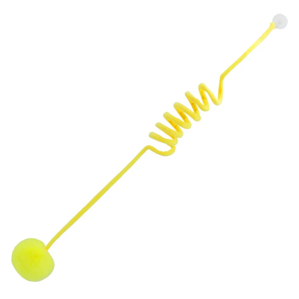 Interactive Cat Toy – Spring Pom Pom with Bell