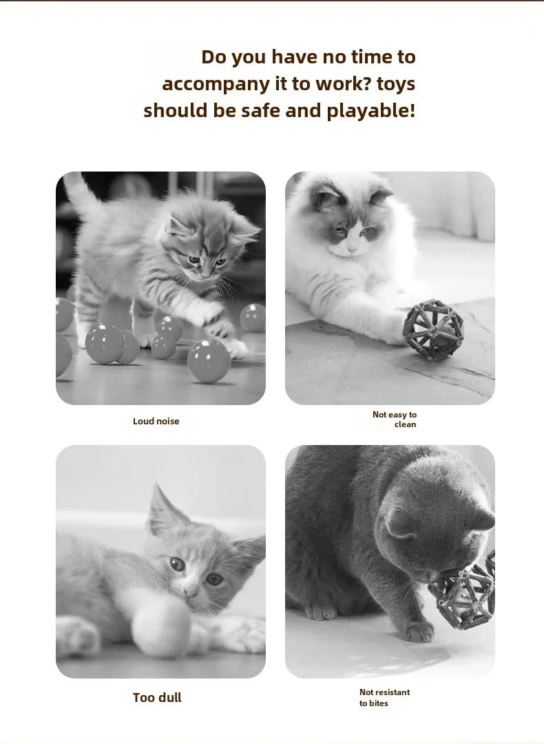 Speedy Tail Cat Toy – Smart Ball with Two Speed Modes