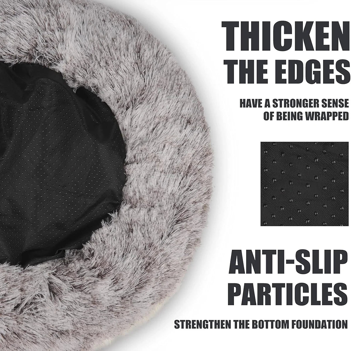 2 in 1 Plush Cat Bed with Cover – Warm Nest for Small Dogs