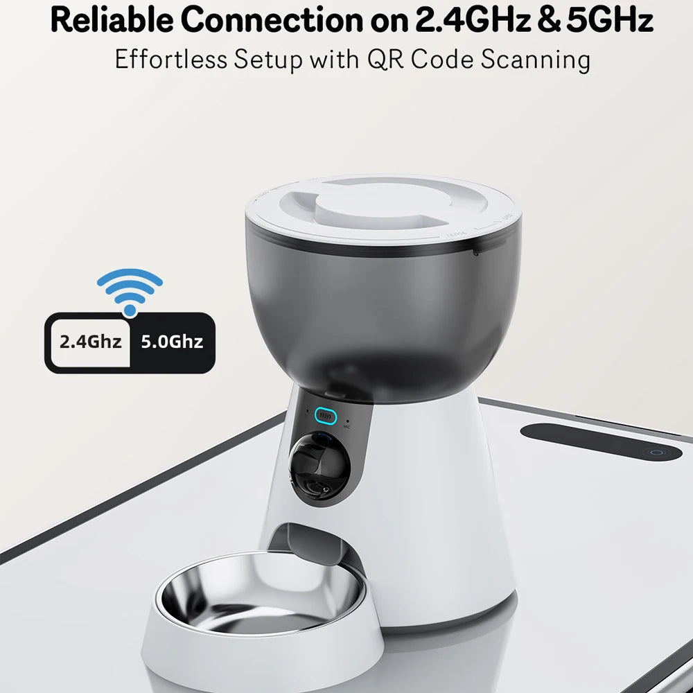 Automatic Cat Feeder 4L – WiFi Video & Timed Feeding