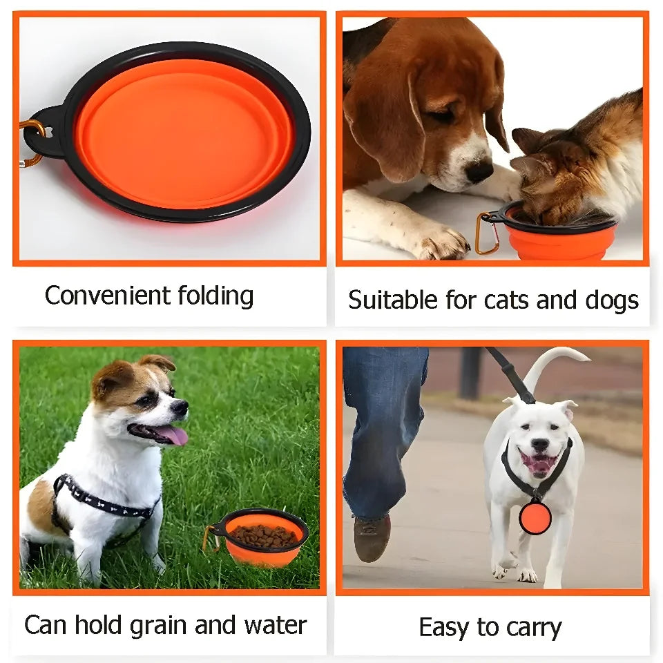 Pet Travel Bowl – Lightweight Foldable Silicone Feeder