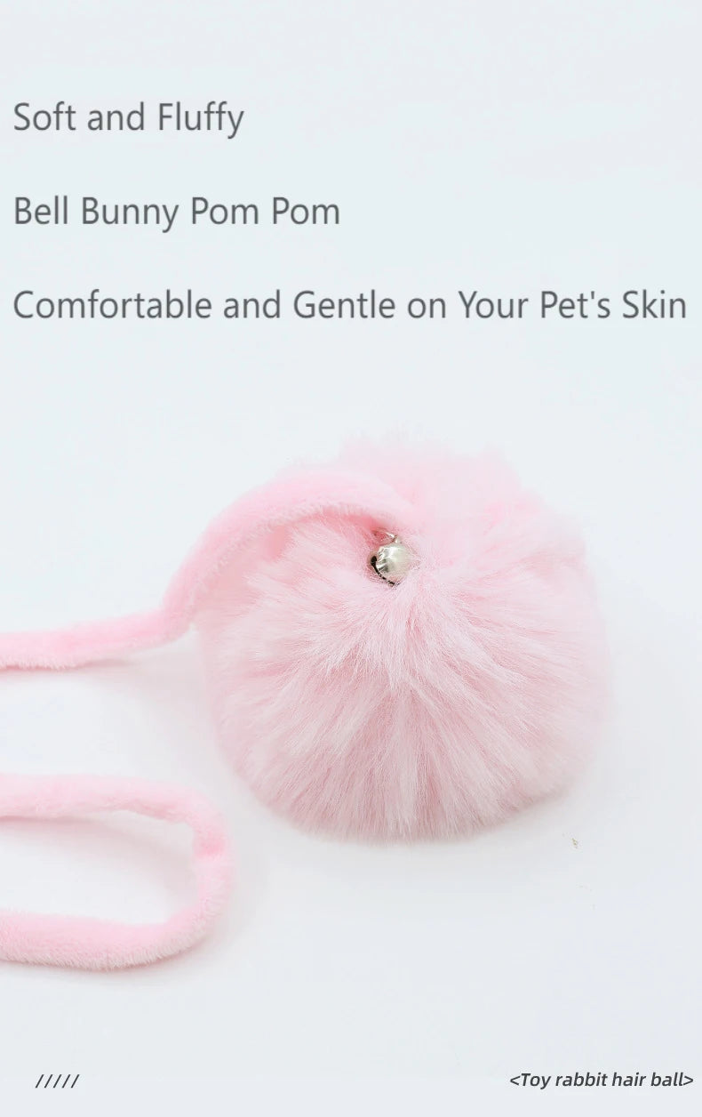 Interactive Cat Toy – Spring Pom Pom with Bell