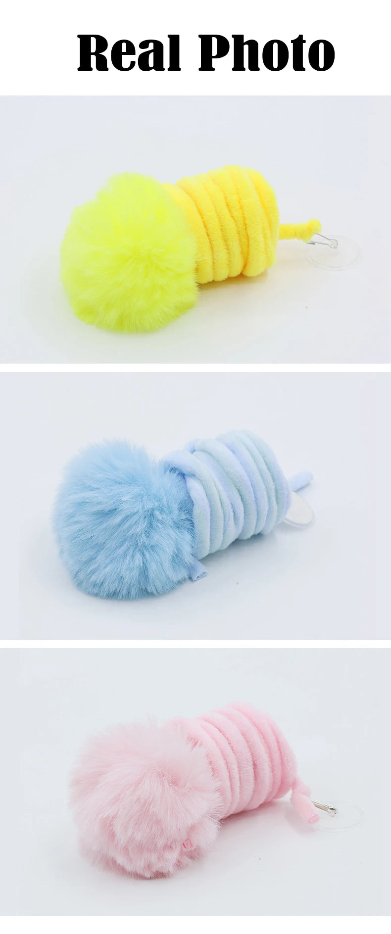Interactive Cat Toy – Spring Pom Pom with Bell