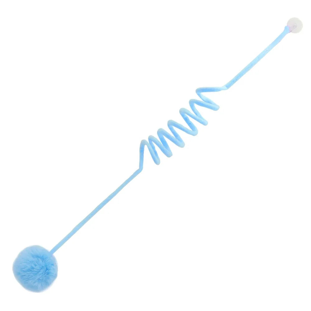 Interactive Cat Toy – Spring Pom Pom with Bell