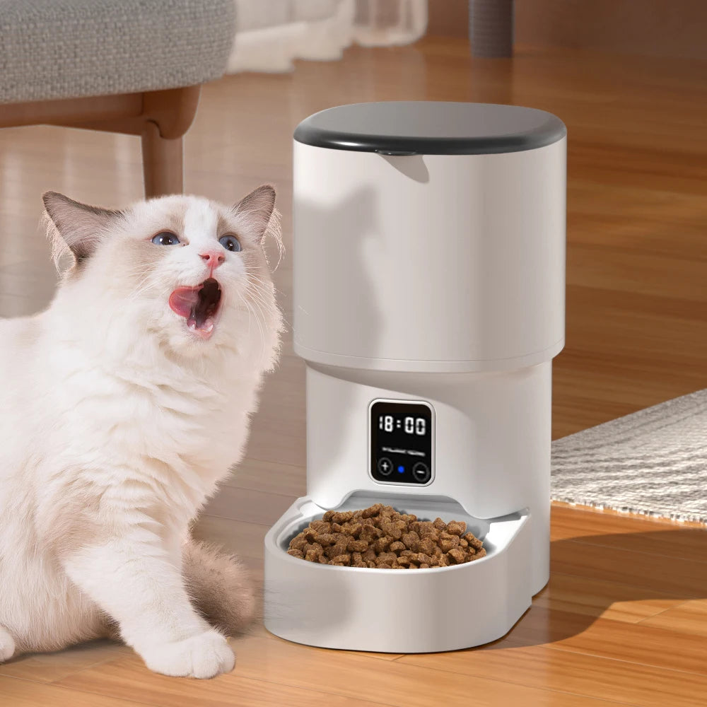 WiFi Automatic Pet Feeder – 4L Cat Dog Food Dispenser