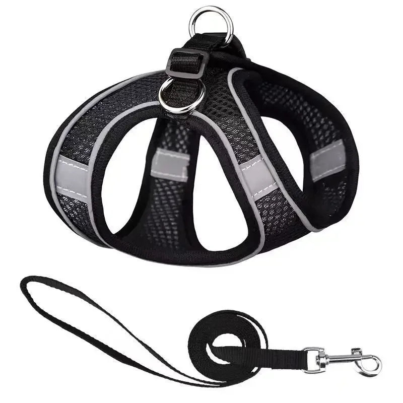Dog Harness Leash Set – Vest Style for French Bulldog