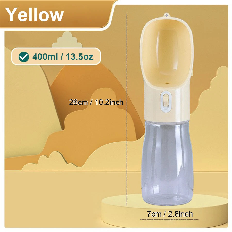Leakproof Dog Water Bottle – 400ml Travel Dispenser