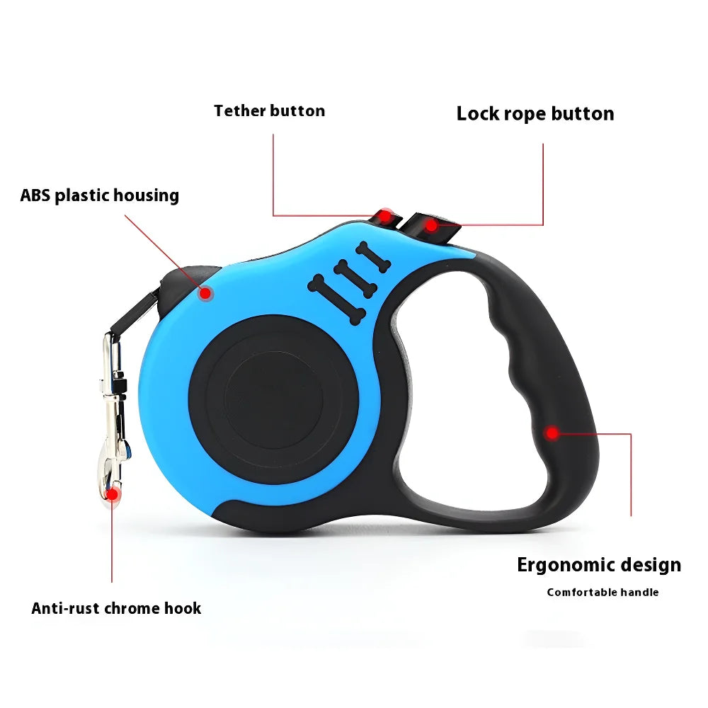 Auto Retractable Leash for Puppy – 3M/5M Nylon Rope