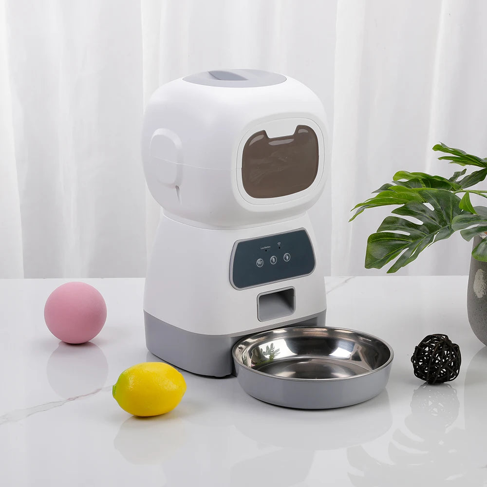 WiFi Pet Feeder 3.5L – Auto Food & 2L Water Dispenser
