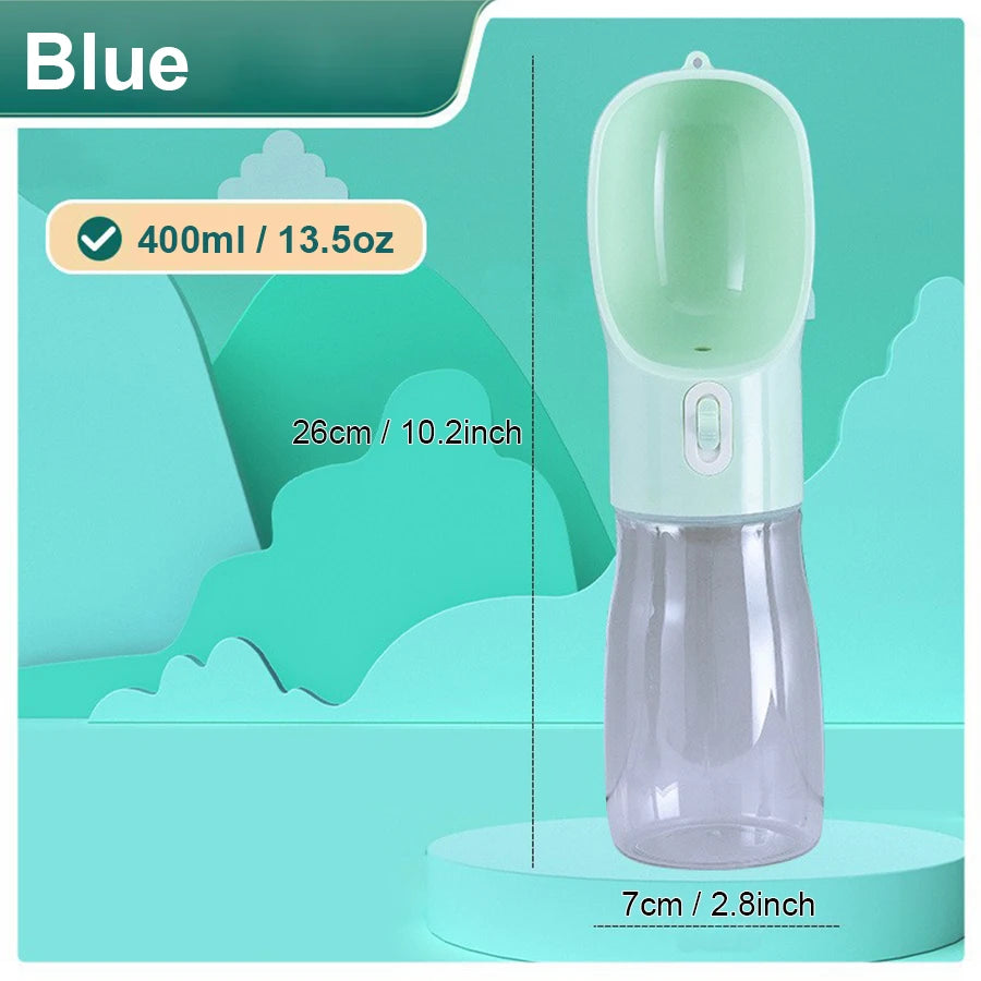 Leakproof Dog Water Bottle – 400ml Travel Dispenser