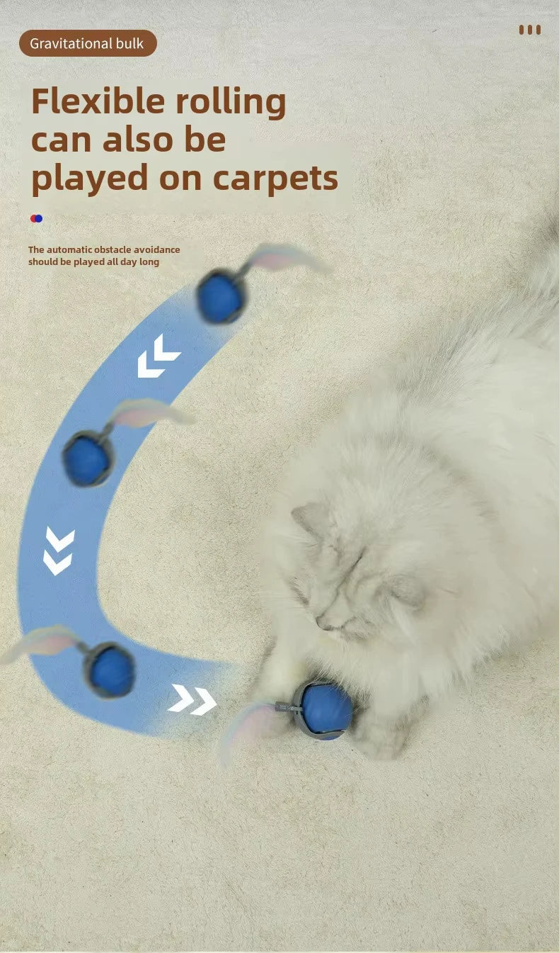 Speedy Tail Cat Toy – Smart Ball with Two Speed Modes