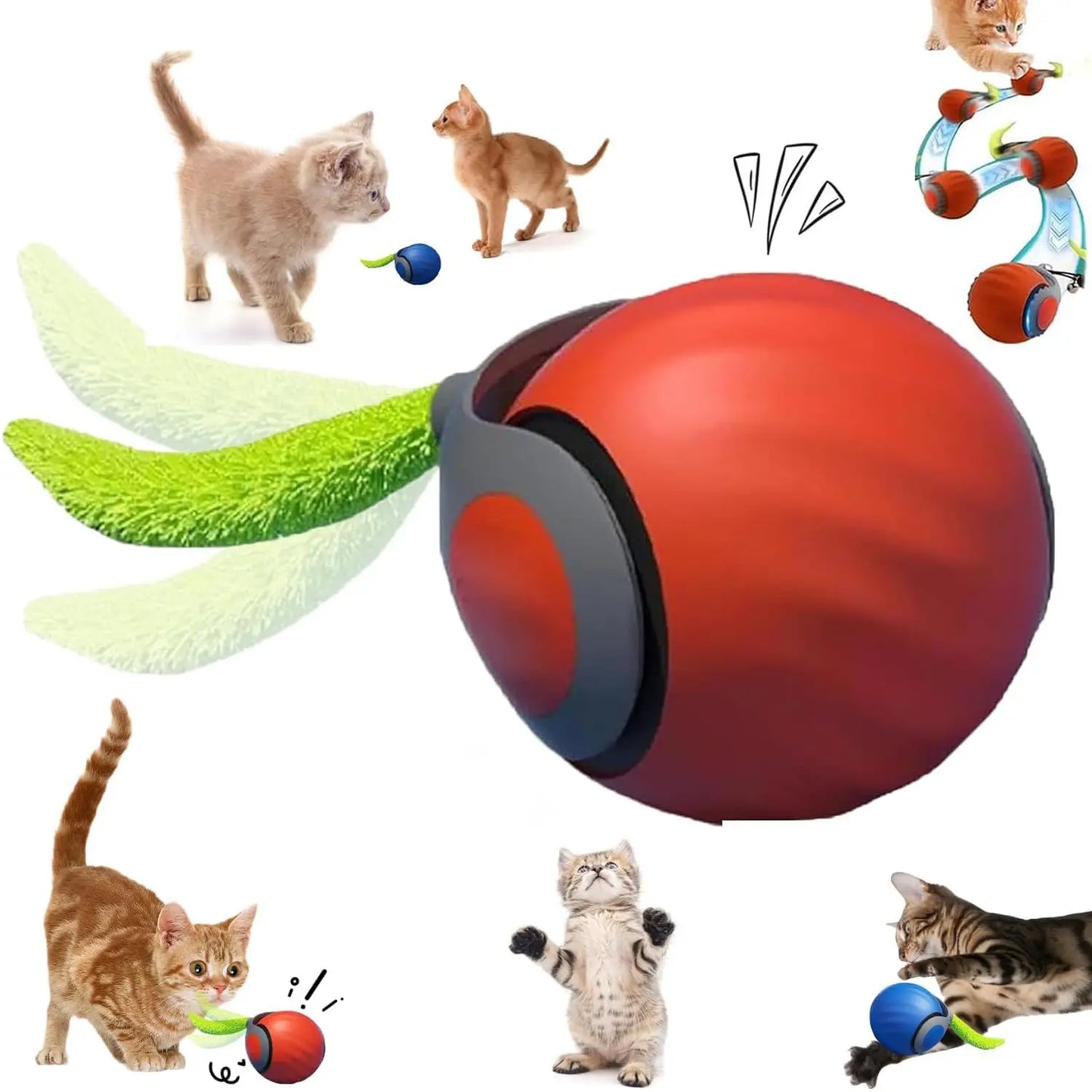 Speedy Tail Cat Toy – Smart Ball with Two Speed Modes