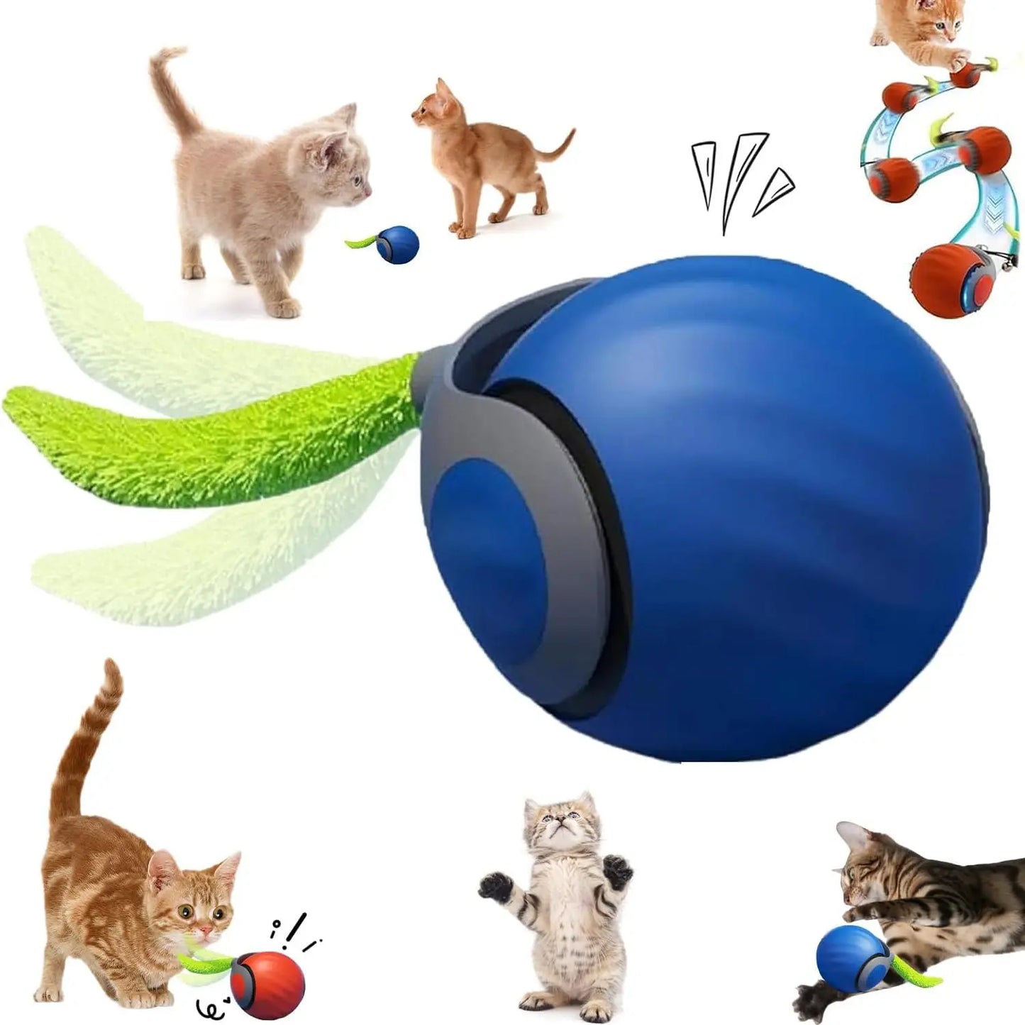 Speedy Tail Cat Toy – Smart Ball with Two Speed Modes