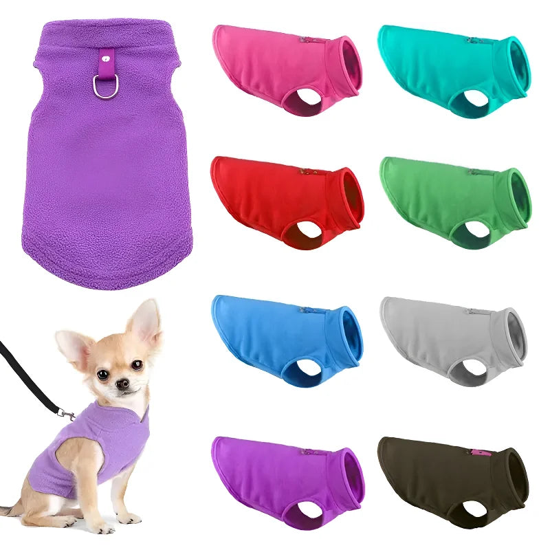 Small Dog Winter Clothes – Fleece Pet Vest for Puppies