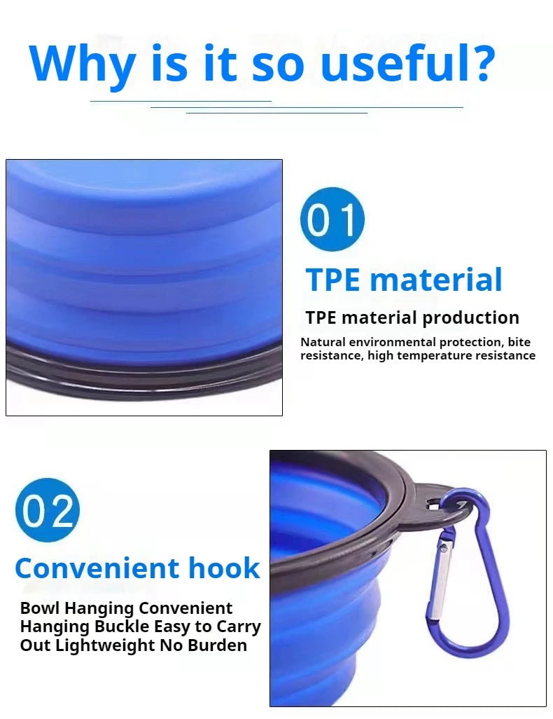 Pet Travel Bowl – Lightweight Foldable Silicone Feeder