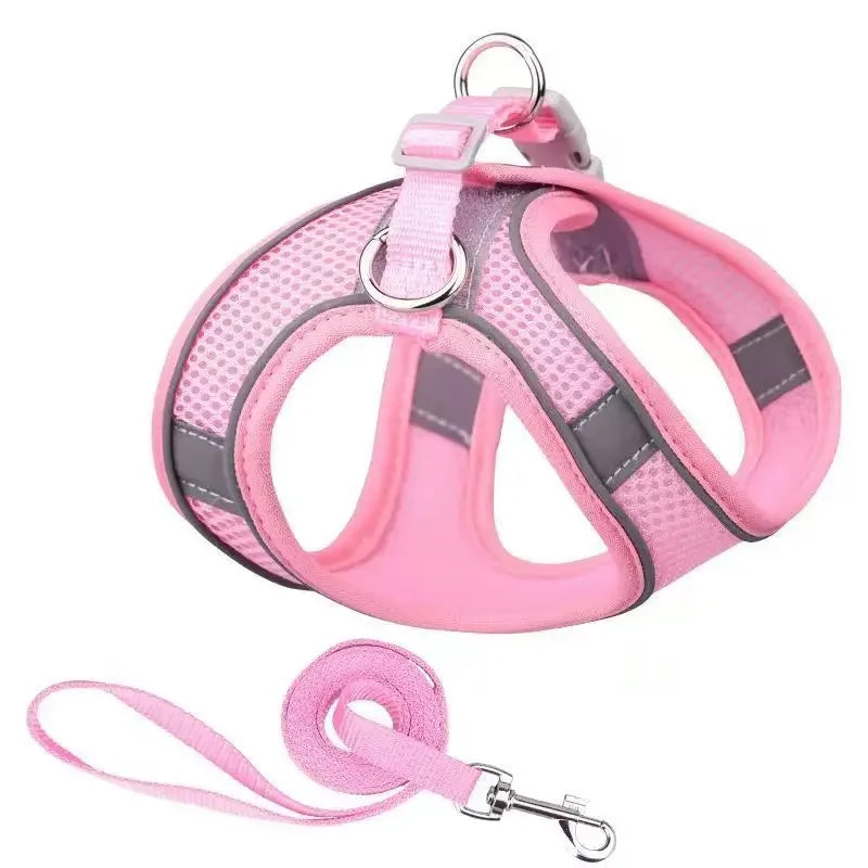 Dog Harness Leash Set – Vest Style for French Bulldog