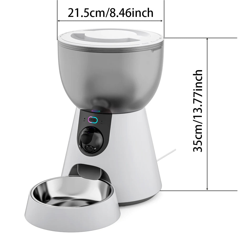 Automatic Cat Feeder 4L – WiFi Video & Timed Feeding
