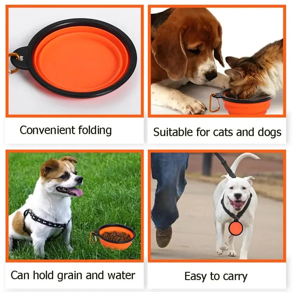 Pet Travel Bowl – Lightweight Foldable Silicone Feeder