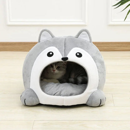 Soft Cat Bed Sofa – Cozy Cave House for Small Pets
