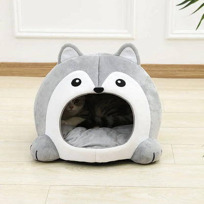 Soft Cat Bed Sofa – Cozy Cave House for Small Pets