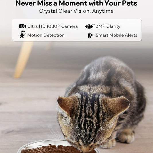 Automatic Cat Feeder 4L – WiFi Video & Timed Feeding