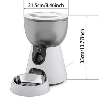 Automatic Cat Feeder 4L – WiFi Video & Timed Feeding