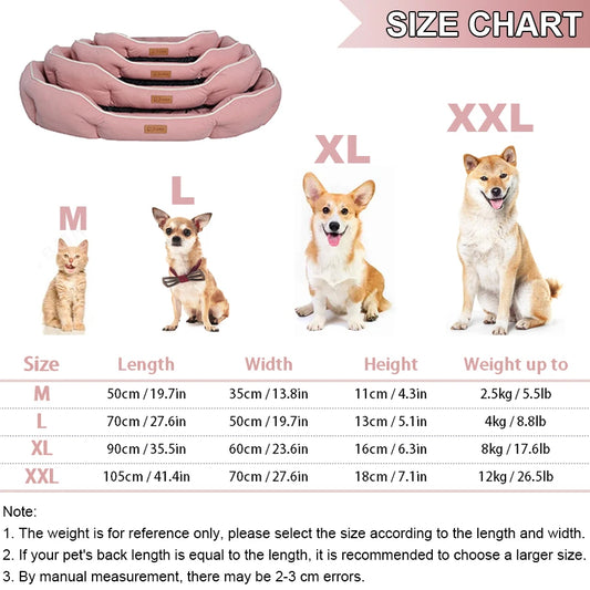 Imitation Suede Pet Bed – For Cats & Small to Medium Dogs